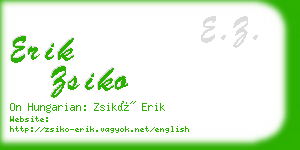 erik zsiko business card